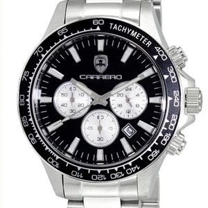 Torino Carrero Avatar Men’s Chronograph Watch (Black/Silver)